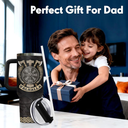 Dad Dadman Funny 40 oz Tumbler with Handle, Funny Dad Gift | Gift for Dad Tumbler 40oz, Cool Dadman Travel Mug, Funny Superhero Birthday from Daughter Son - Colors A