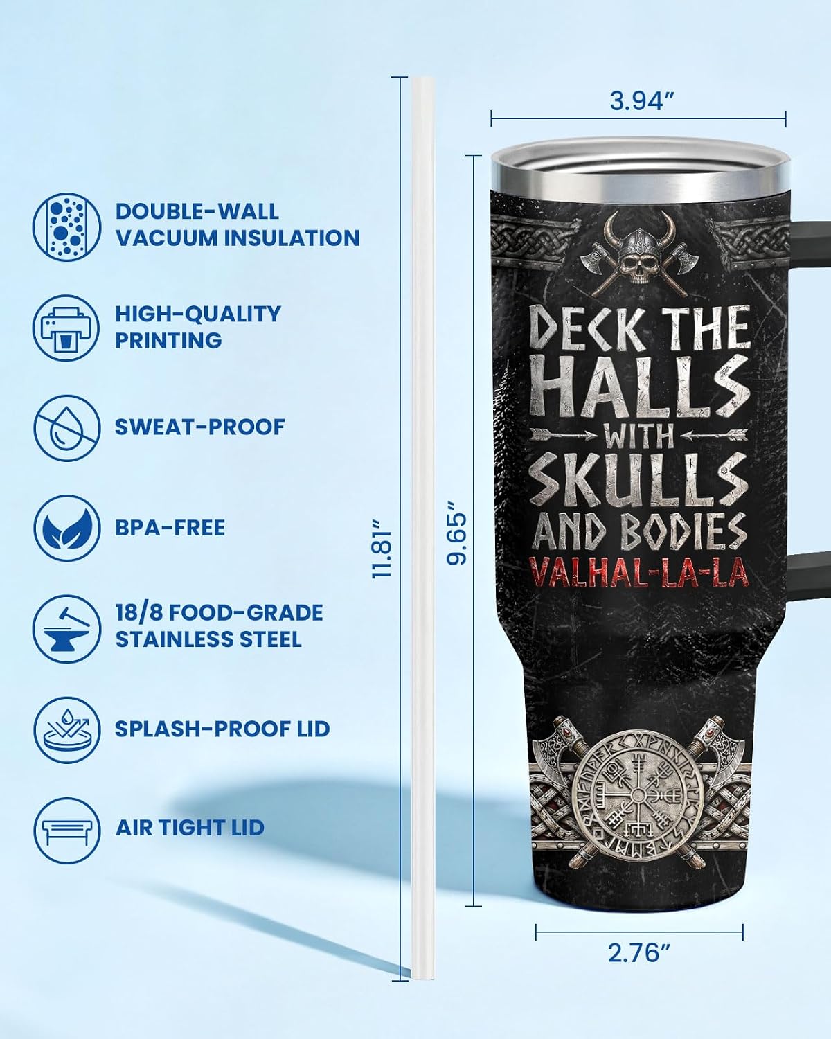 Dad Dadman Funny 40 oz Tumbler with Handle, Funny Dad Gift | Gift for Dad Tumbler 40oz, Cool Dadman Travel Mug, Funny Superhero Birthday from Daughter Son - Colors A