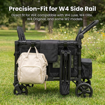 2PCS Multipurpose Side Hooks Universal Wagon Accessories with 30 kg Load Capacity for Balance Bikes & Bags, Space-Saving Travel Organizer for All Wagon Stroller, Suitable for Travel and Daily Use