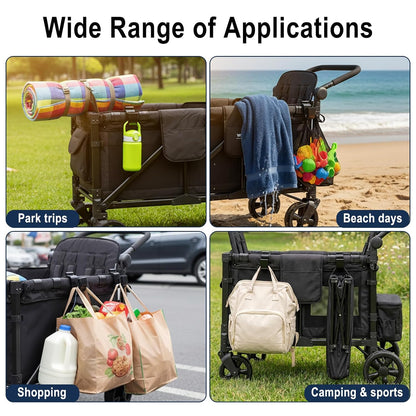 2PCS Multipurpose Side Hooks Universal Wagon Accessories with 30 kg Load Capacity for Balance Bikes & Bags, Space-Saving Travel Organizer for All Wagon Stroller, Suitable for Travel and Daily Use