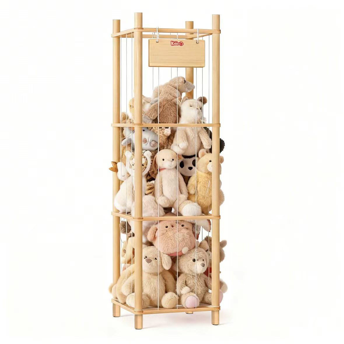 Kids Large Stuffed Animal Storage & Plush Toy Organizer, 53.15" H