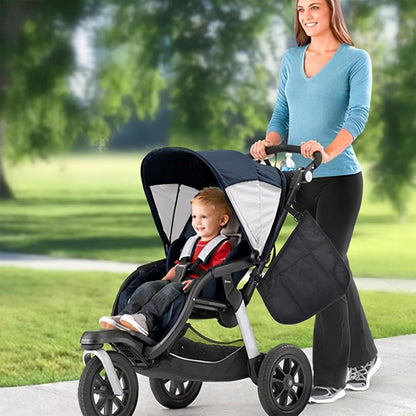2 Pack Universal Side Sling Stroller Mesh Cargo Net and Organizer, Non-Slip and Adjustable Straps, Extra Stroller Storage Space (Black)