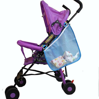 2 Pack Universal Side Sling Stroller Mesh Cargo Net and Organizer, Non-Slip and Adjustable Straps, Extra Stroller Storage Space (Black)