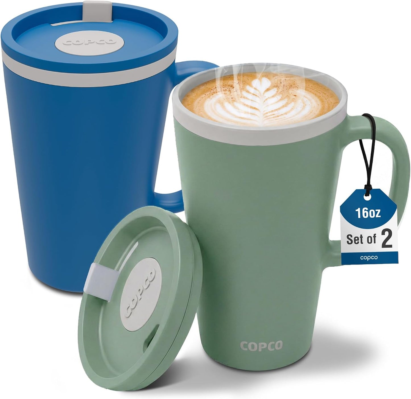 Cone Desk Mug 16 Oz - Purple/Brown, Set of 2