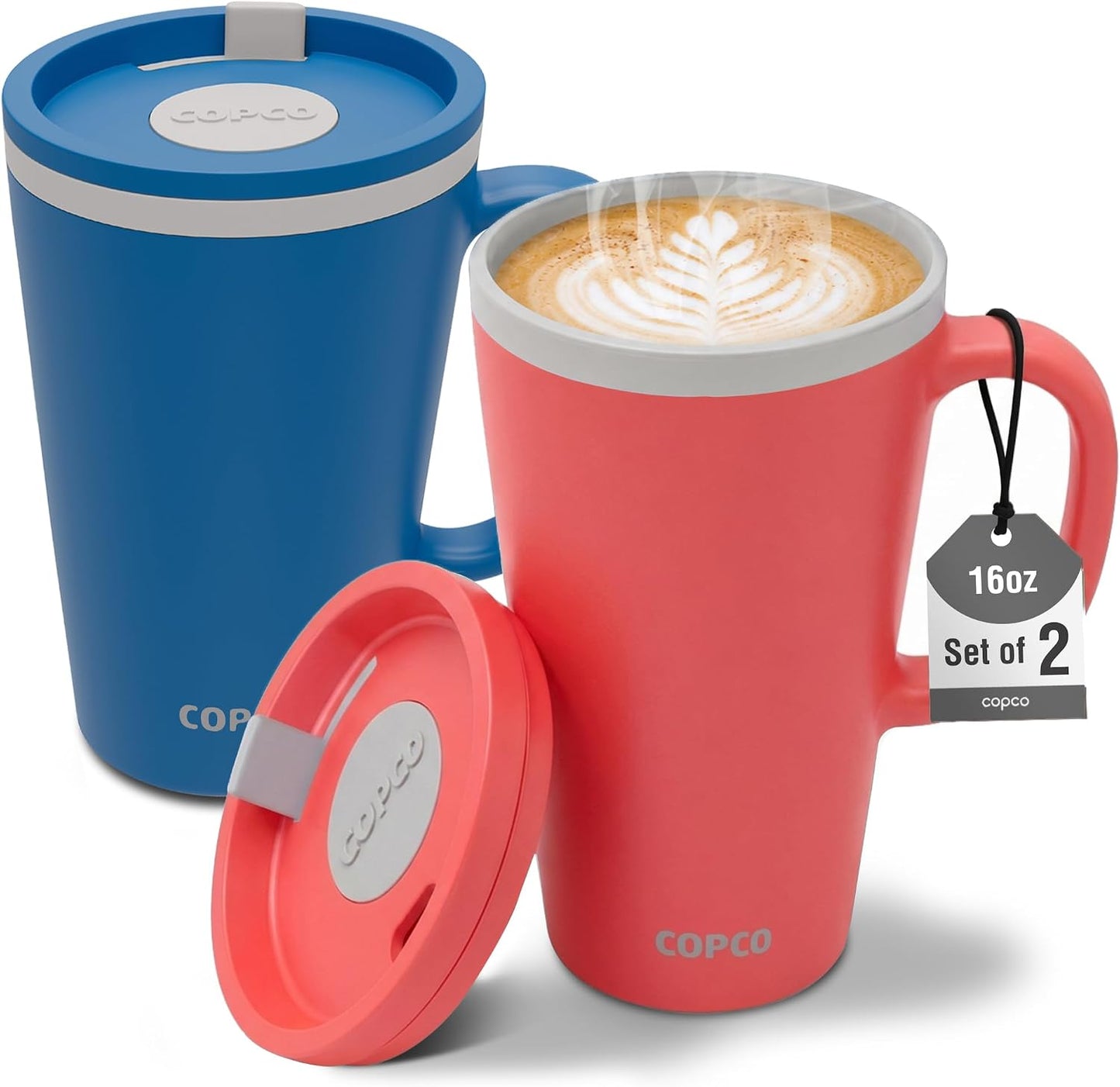 Cone Desk Mug 16 Oz - Purple/Brown, Set of 2