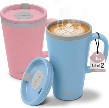 Cone Desk Mug 16 Oz - Purple/Brown, Set of 2