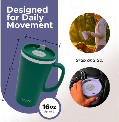 Cone Desk Mug 16 Oz - Purple/Brown, Set of 2