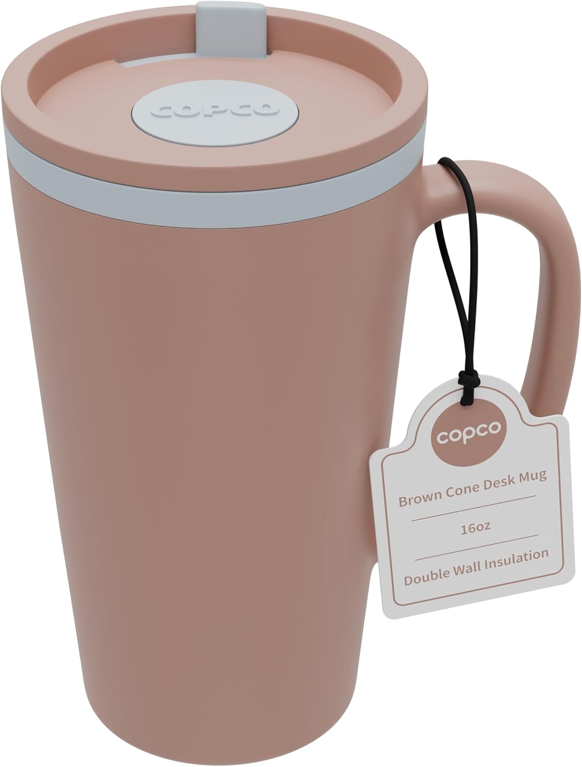 Cone Desk Mug 16 Oz - Purple/Brown, Set of 2
