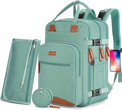 Diaper Bag Backpack With Changing Pad & Pacifier Holder
