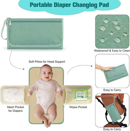 Diaper Bag Backpack With Changing Pad & Pacifier Holder