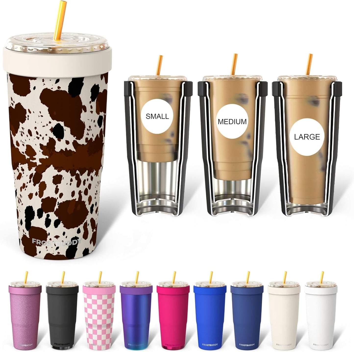 Togo Buddy 30 oz Stainless Steel Vacuum Insulated Tumbler To Go Coffee Cup – Iced Coffee Cups, Iced Coffee Sleeve, Travel Mug, Thermal Cup for Hot & Cold Drinks, Dunkin Cup (Pink Pencil) - Colors B