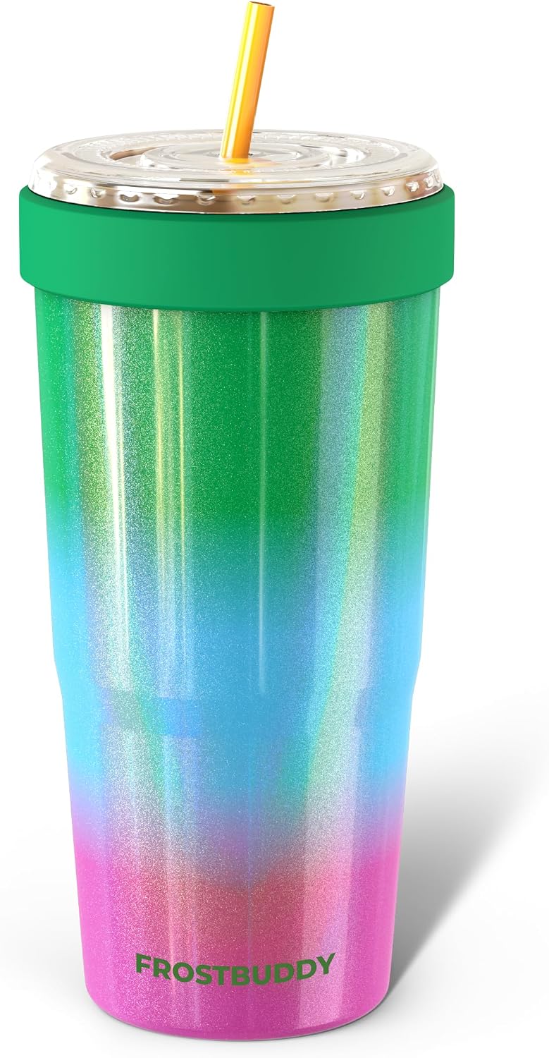 Togo Buddy 30 oz Stainless Steel Vacuum Insulated Tumbler To Go Coffee Cup – Iced Coffee Cups, Iced Coffee Sleeve, Travel Mug, Thermal Cup for Hot & Cold Drinks, Dunkin Cup (Pink Pencil) - Colors B