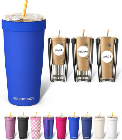 Togo Buddy 30 oz Stainless Steel Vacuum Insulated Tumbler To Go Coffee Cup – Iced Coffee Cups, Iced Coffee Sleeve, Travel Mug, Thermal Cup for Hot & Cold Drinks, Dunkin Cup (Pink Pencil) - Colors B
