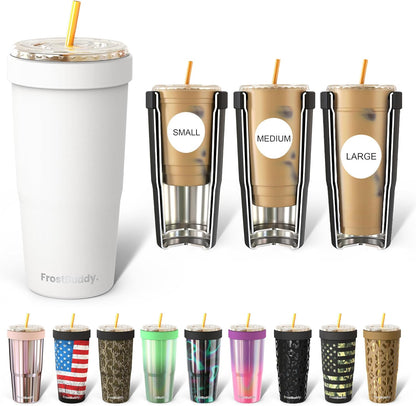 Togo Buddy 30 oz Stainless Steel Vacuum Insulated Tumbler To Go Coffee Cup – Iced Coffee Cups, Iced Coffee Sleeve, Travel Mug, Thermal Cup for Hot & Cold Drinks, Dunkin Cup (Pink Pencil) - Colors B