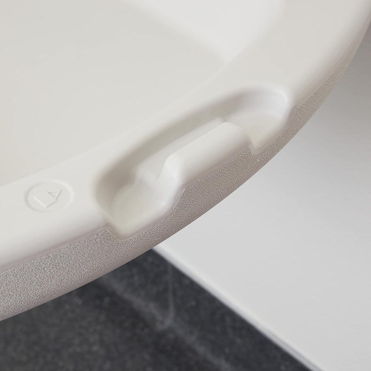 Horizontal Wall-Mounted Baby Changing Station, Slim, White Granite
