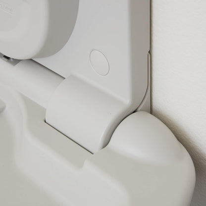 Horizontal Wall-Mounted Baby Changing Station, Slim, White Granite