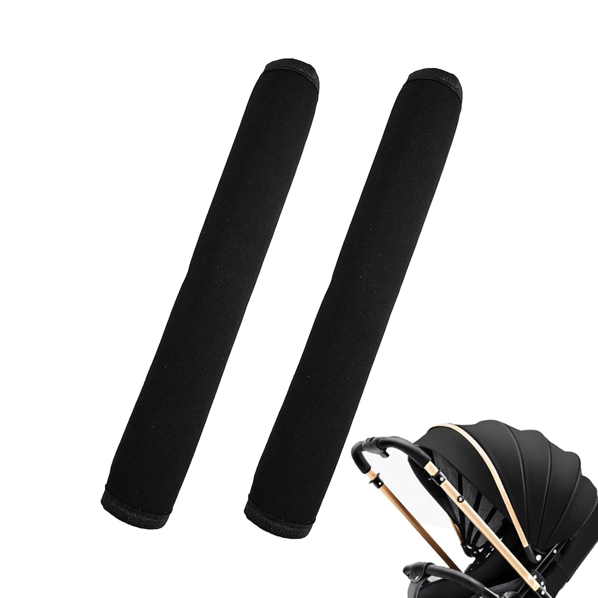2 Pack Stroller Handle Cover(11.02 * 5.51 inches), Replacement Baby Stroller Handle Pads, Handle Sleeve Cover for Baby Stroller Pushchair, Pushchair Armrest Dust Proof Handle Sleeve