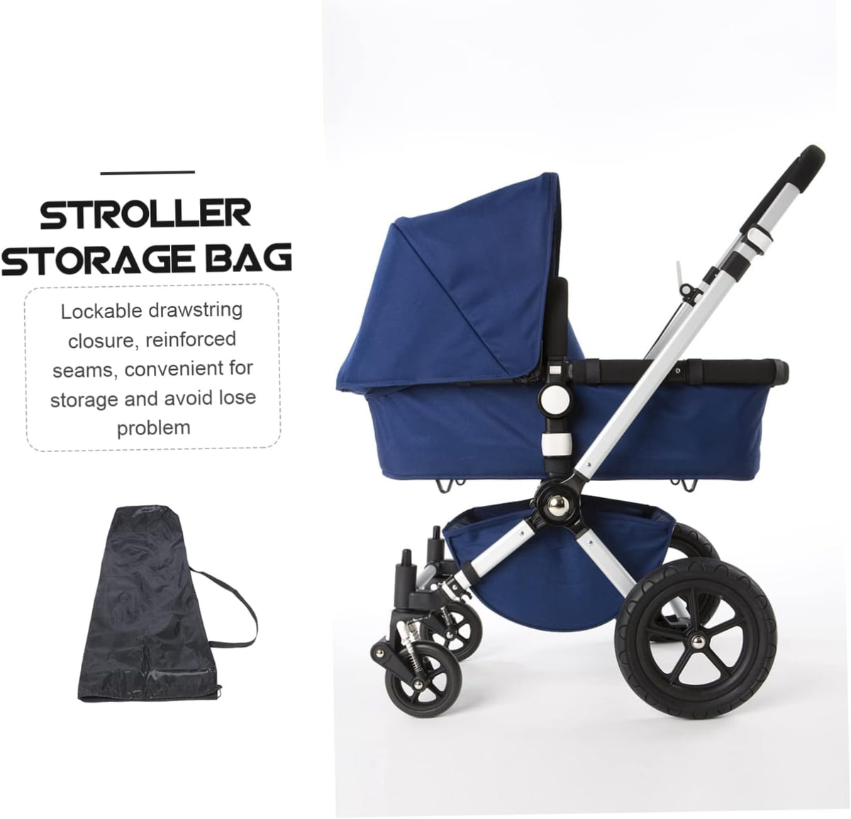 Stroller Travel Bag for Airplane Water Resistant Stroller Cover with Inner Storage Pouch Heavy Duty Travel Accessory for Parent Trips
