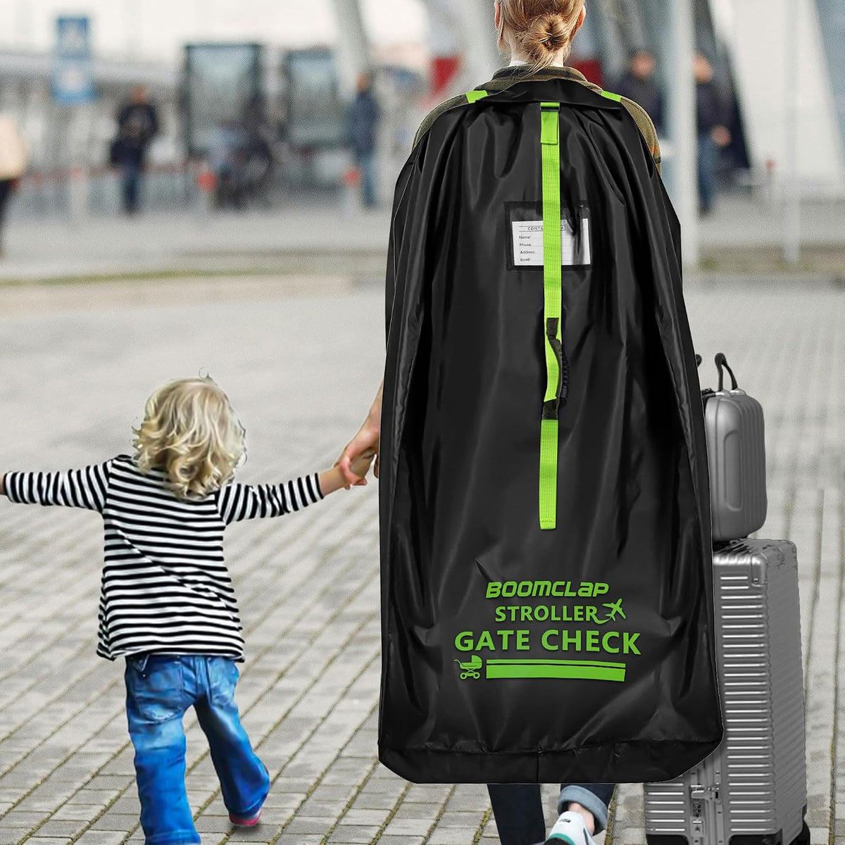 BOOMCLAP Durable stroller travel bag for airplane,stroller bag carseat cover for Double/Single/Jogging Strollers,Waterproof stroller gate check bag