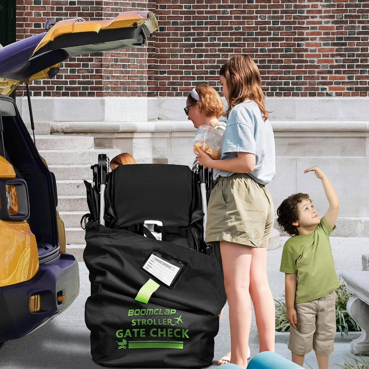 BOOMCLAP Durable stroller travel bag for airplane,stroller bag carseat cover for Double/Single/Jogging Strollers,Waterproof stroller gate check bag