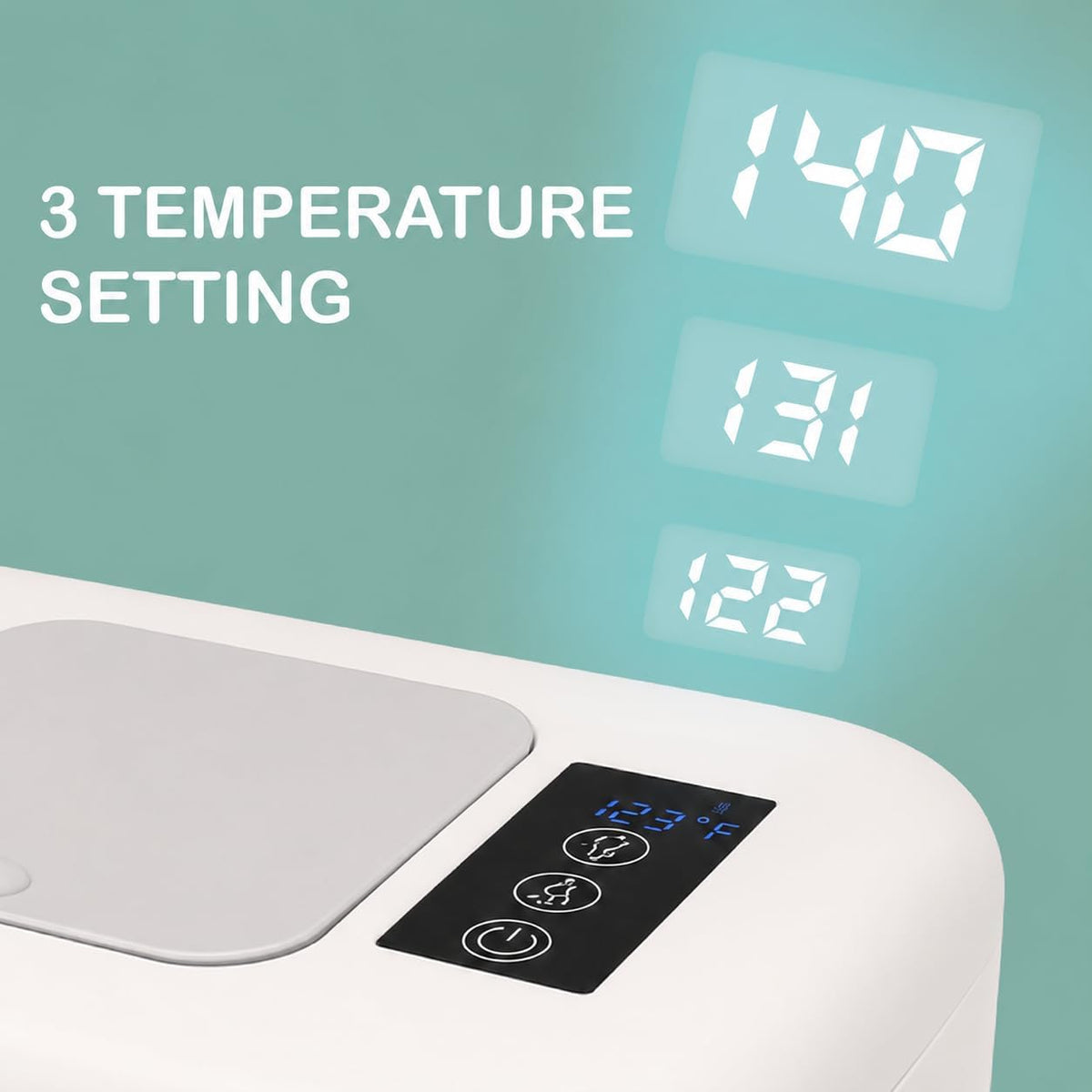 Little Me Baby Wipe Warmer with Temperature Control, Wipes Warmer for Newborn Baby, Easy-View Window, Energy Efficient, 3 Heat Settings, Fits Standard Wipe Packs, Diaper Wipes Dispenser