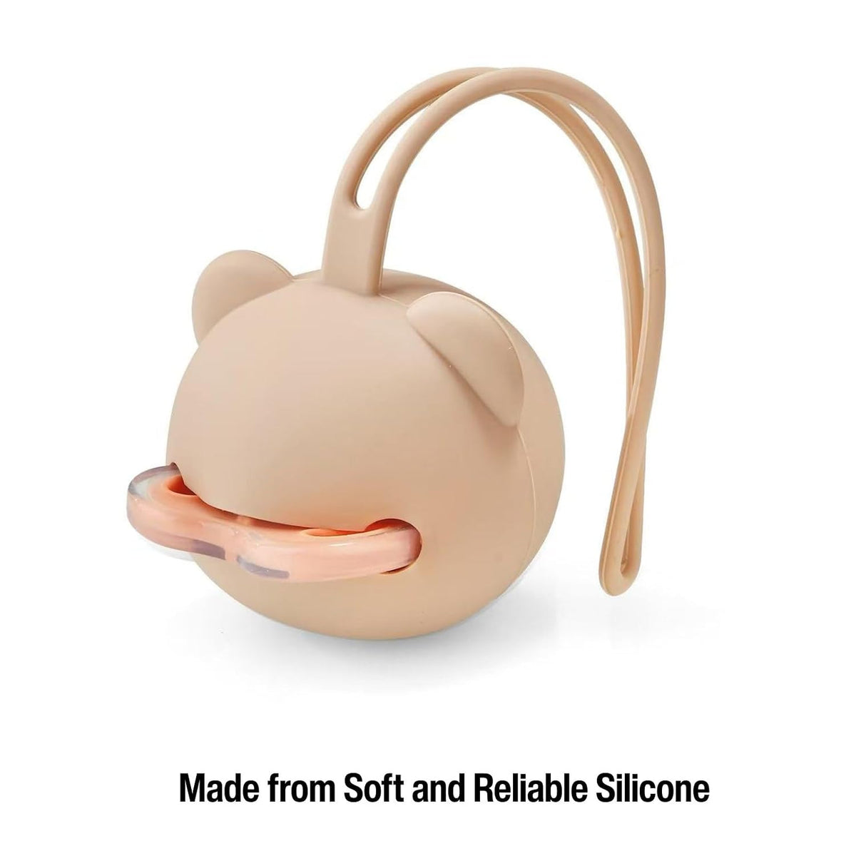 2 Pack Silicone Pacifier Holder Case with Strap