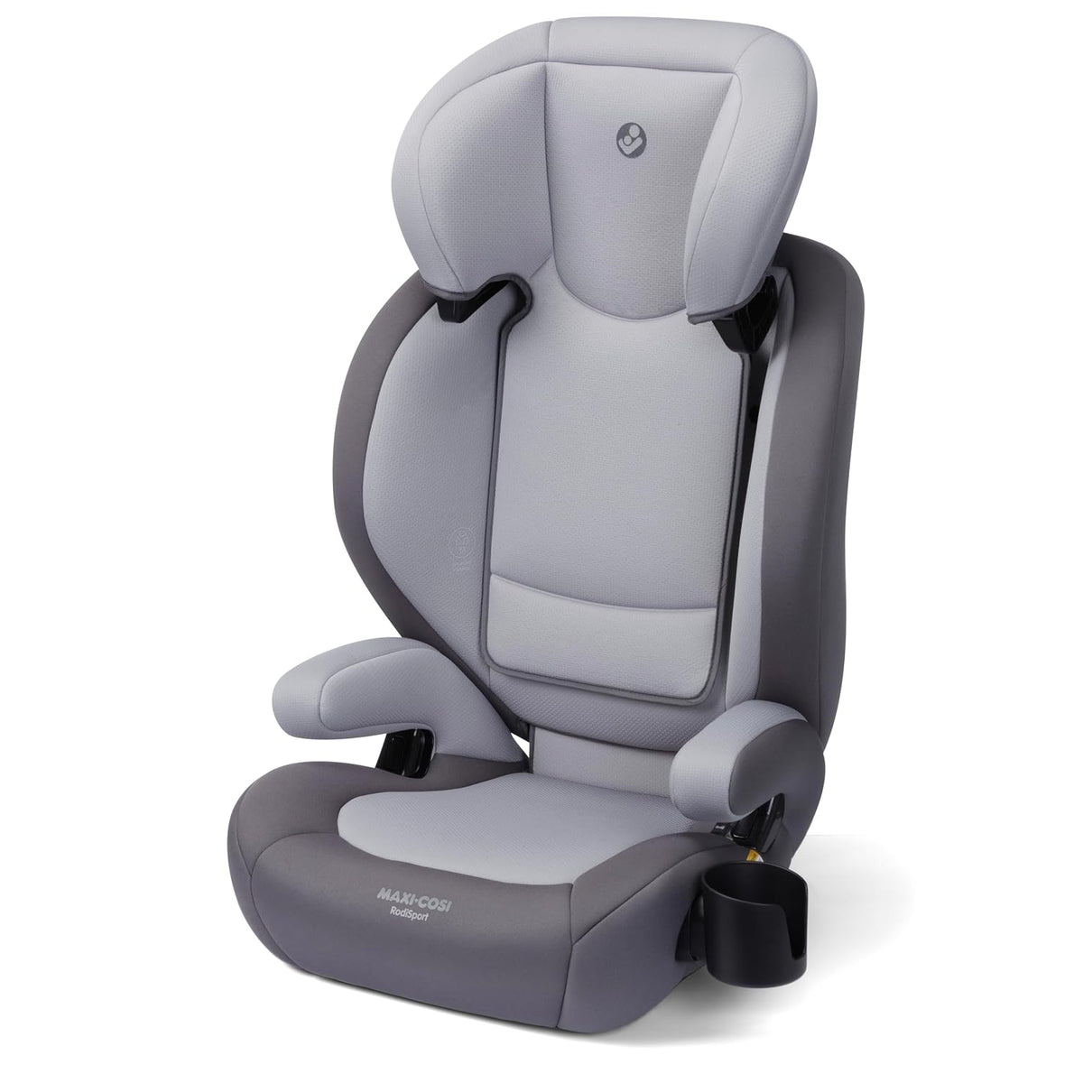 RodiSport Kids Booster Car Seat, High-Back, Backless Booster Seat, 10-Position Headrest, Easy Latch System, Reclining Chair, Belt Guide, Fits 40-100 lbs, 43.4-57 in, Sea Salt