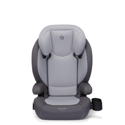 RodiSport Kids Booster Car Seat, High-Back, Backless Booster Seat, 10-Position Headrest, Easy Latch System, Reclining Chair, Belt Guide, Fits 40-100 lbs, 43.4-57 in, Sea Salt