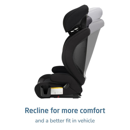 RodiSport Kids Booster Car Seat, High-Back, Backless Booster Seat, 10-Position Headrest, Easy Latch System, Reclining Chair, Belt Guide, Fits 40-100 lbs, 43.4-57 in, Sea Salt