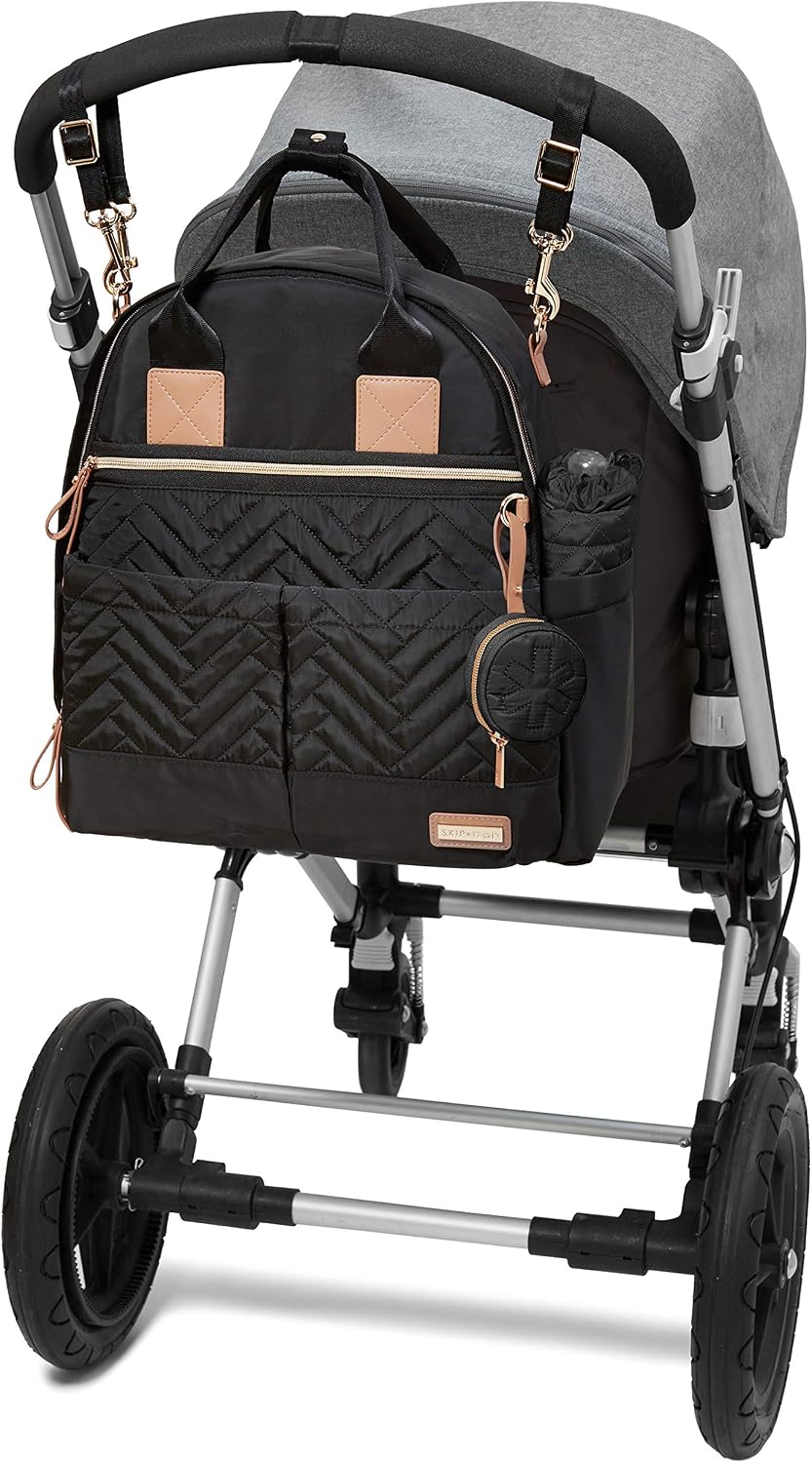 Diaper Bag Backpack: Suite 6-in-1 Diaper Backpack Set, Multi-Function Baby Travel Bag with Changing Pad, Stroller Straps, Bottle Bag and Pacifier Pocket, Dove Grey