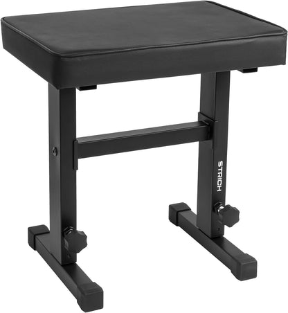 Piano Bench Adjustable Stool, Music Keyboard Bench Seat, Piano Stool Chair with Padded Cushion for Musicians, Black, SPB-M50 (PU Leather)