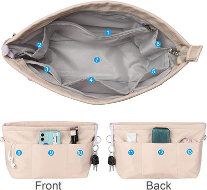Nylon Handbag Organizer Insert - Purse Tote Shaper in Bag