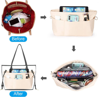 Nylon Handbag Organizer Insert - Purse Tote Shaper in Bag