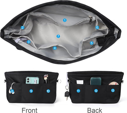 Nylon Handbag Organizer Insert - Purse Tote Shaper in Bag