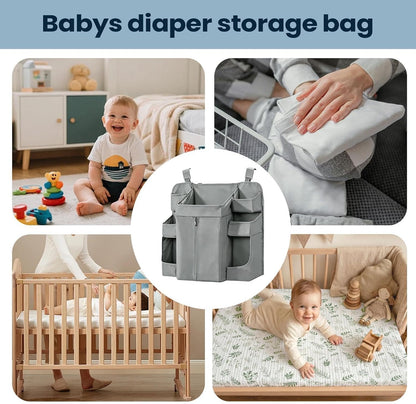 Diaper Organizer Changing Table – Large Capacity Multi Pockets Zipper for