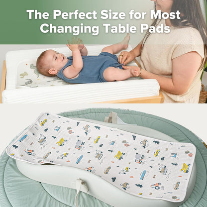 Waterproof Changing Pad Liners, Soft & Breathable, 2pcs, 13" x 27.5"