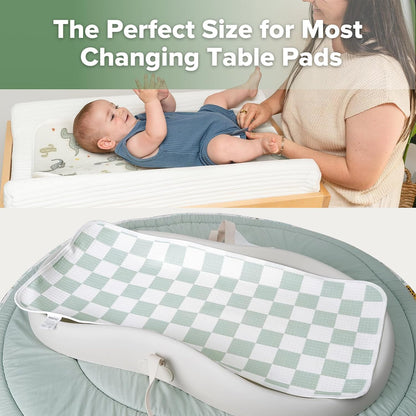 Waterproof Changing Pad Liners, Soft & Breathable, 2pcs, 13" x 27.5"