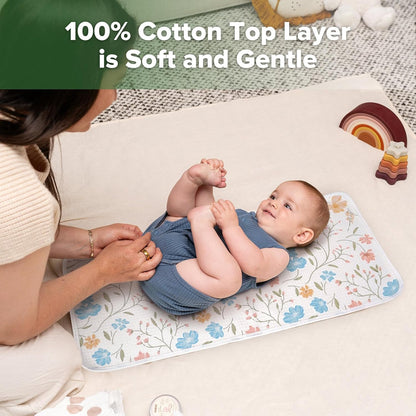 Waterproof Changing Pad Liners, Soft & Breathable, 2pcs, 13" x 27.5"