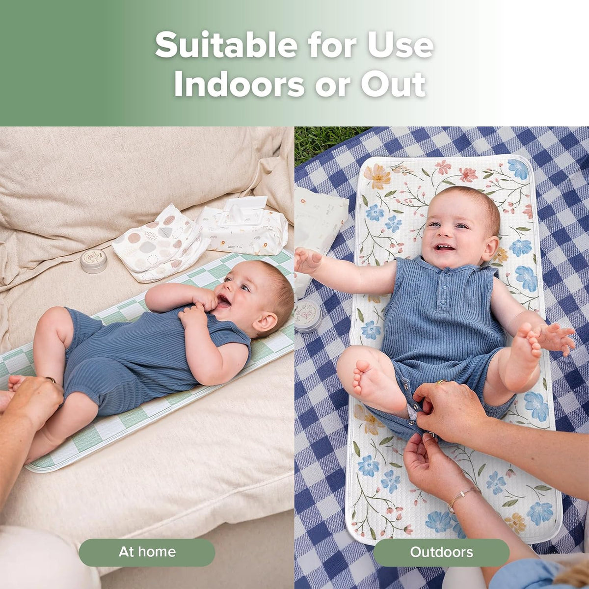 Waterproof Changing Pad Liners, Soft & Breathable, 2pcs, 13" x 27.5"