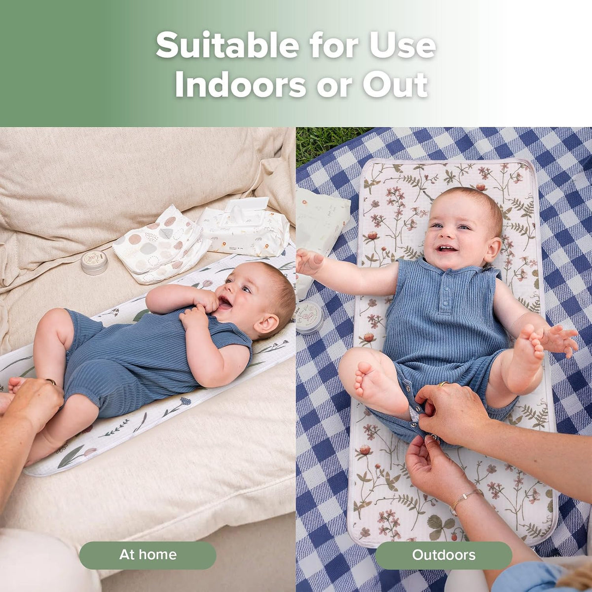Waterproof Changing Pad Liners, Soft & Breathable, 2pcs, 13" x 27.5"