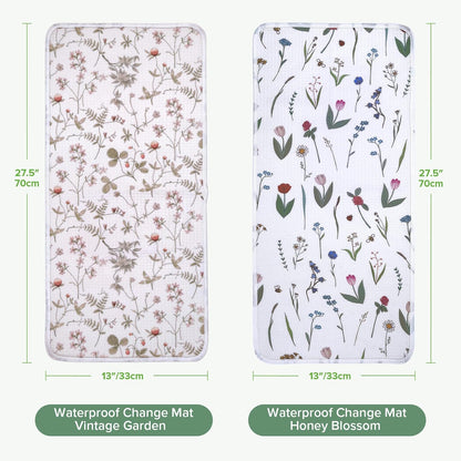 Waterproof Changing Pad Liners, Soft & Breathable, 2pcs, 13" x 27.5"