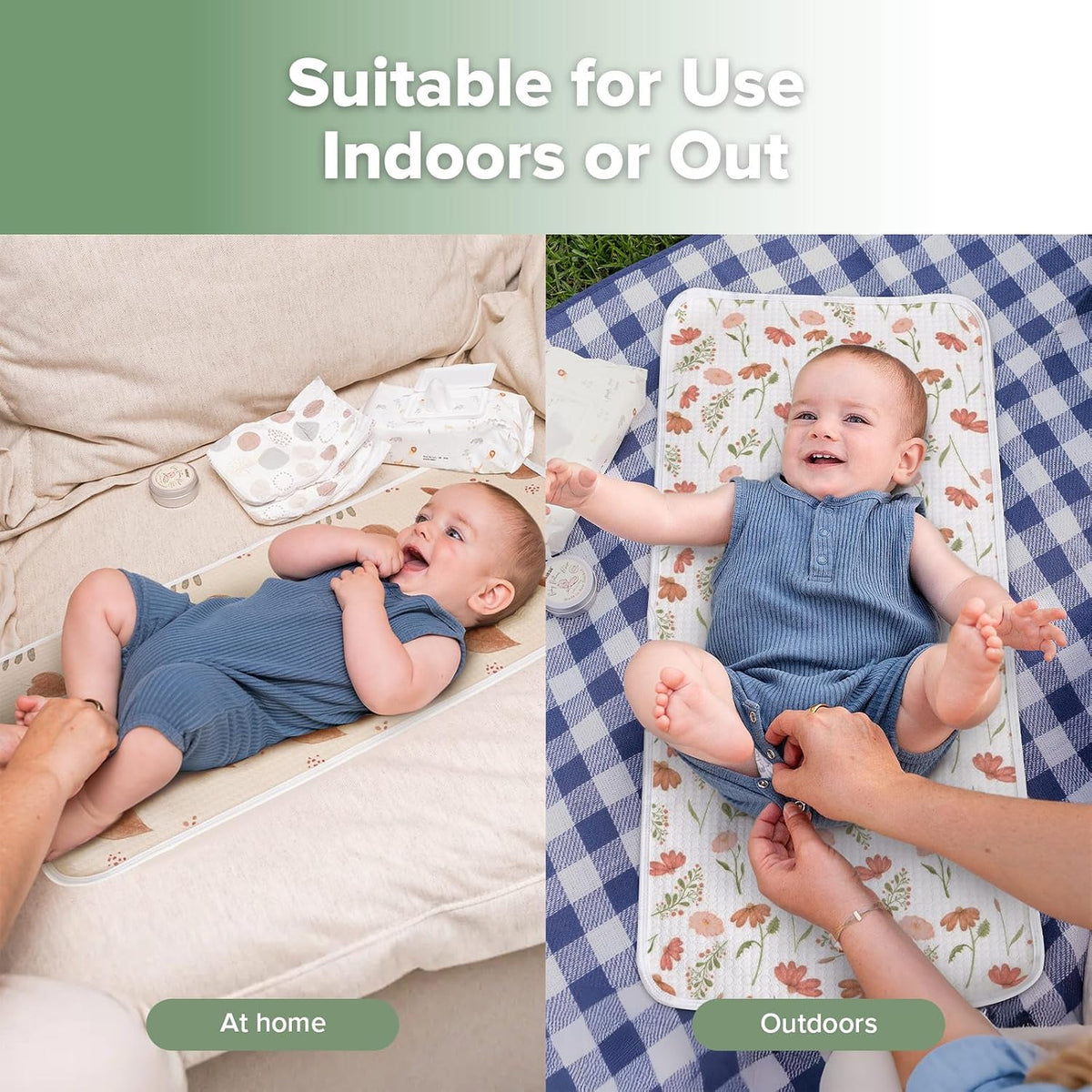 Waterproof Changing Pad Liners, Soft & Breathable, 2pcs, 13" x 27.5"
