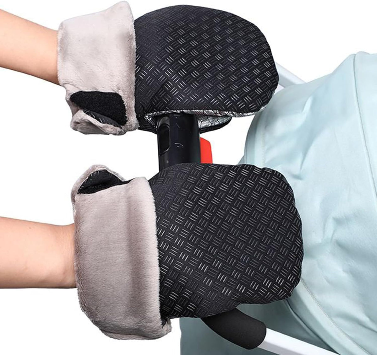 Stroller Mittens – Waterproof Winter Gloves for Adults Sturdy Design with Adjustable Fit Anti Static Accessories for Caregivers Parents Boys Girls Outdoor Shopping Cart 12.2x7.48x1.18 Inches