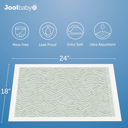 Disposable Changing Pad Liners, Ultra-Absorbent - 50 Count (Sage)