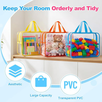 6 Pcs Clear Toy Storage Bags, Lego Storage, Puzzle Organizer