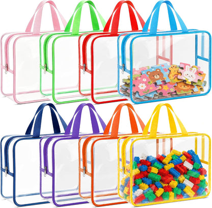 6 Pcs Clear Toy Storage Bags, Lego Storage, Puzzle Organizer