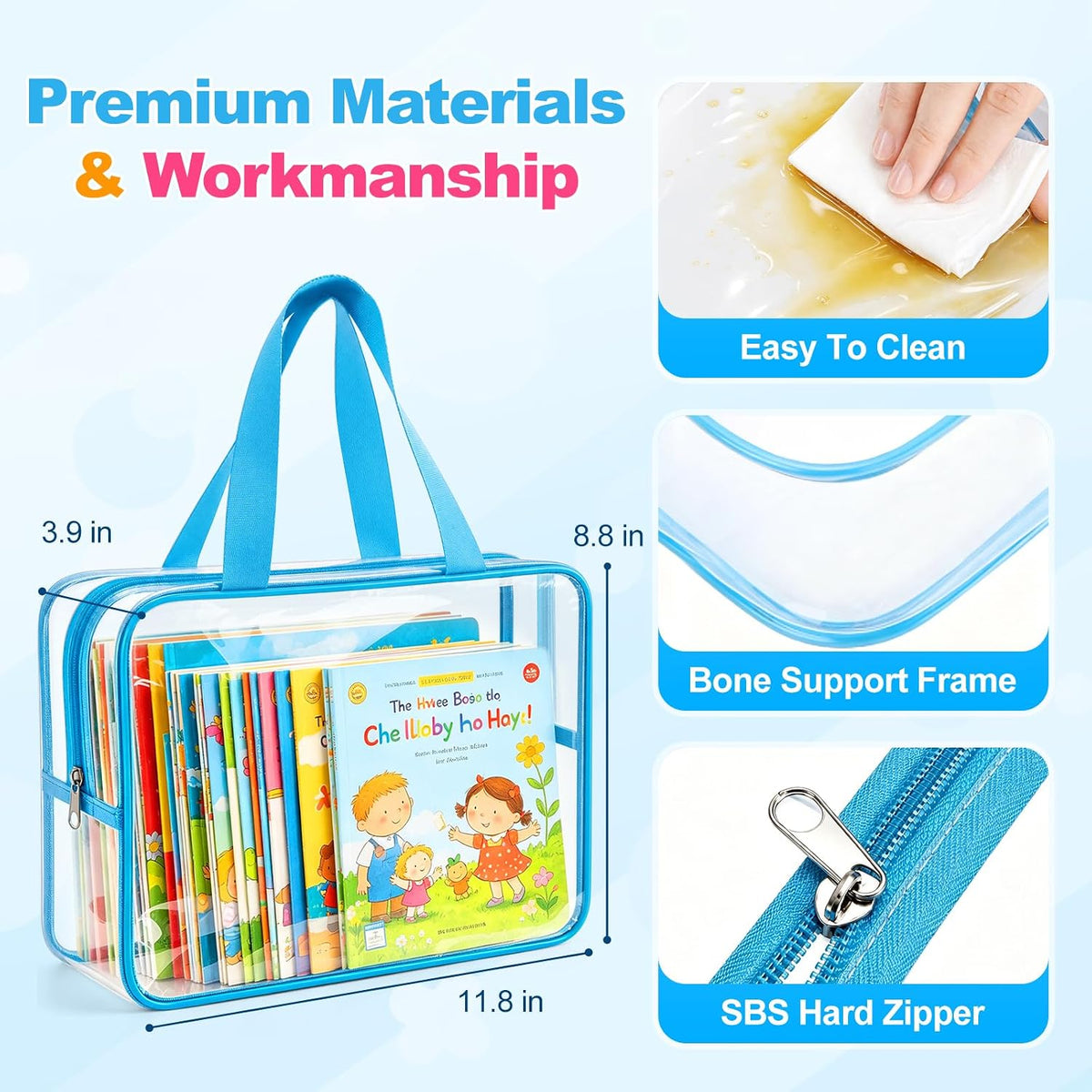 6 Pcs Clear Toy Storage Bags, Lego Storage, Puzzle Organizer