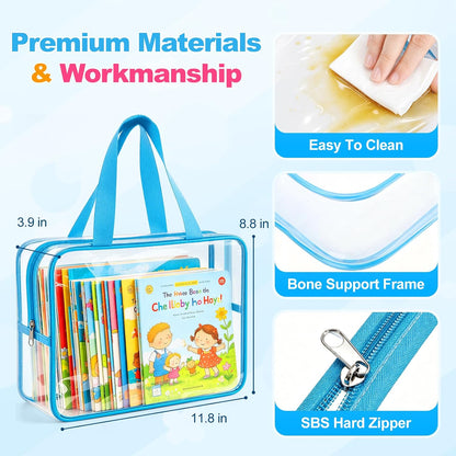 6 Pcs Clear Toy Storage Bags, Lego Storage, Puzzle Organizer