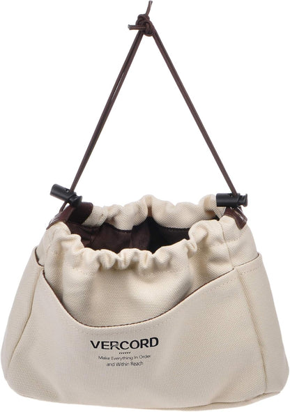 Canvas Handbag Organizers, Sturdy Purse Insert Organizer Bag in Bag, 10 Pockets Color Beige Large