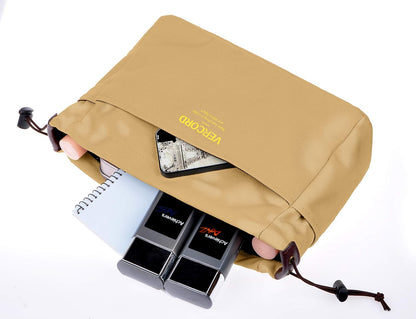 Canvas Handbag Organizers, Sturdy Purse Insert Organizer Bag in Bag, 10 Pockets Color Beige Large